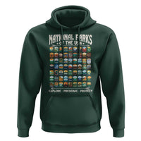 Protect Our National Parks Hoodie 63 Parks Over Profits Camping Hiking Sunrise Pine Tree