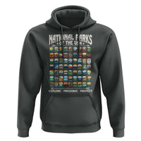Protect Our National Parks Hoodie 63 Parks Over Profits Camping Hiking Sunrise Pine Tree