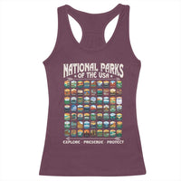 Protect Our National Parks Racerback Tank Top 63 Parks Over Profits Camping Hiking Sunrise Pine Tree