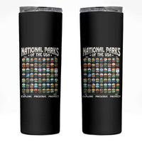 Protect Our National Parks Skinny Tumbler 63 Parks Over Profits Camping Hiking Sunrise Pine Tree