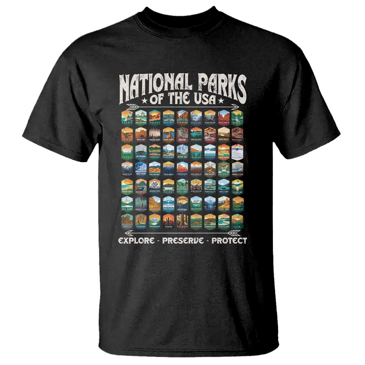 Protect Our National Parks T Shirt 63 Parks Over Profits Camping Hiking Sunrise Pine Tree