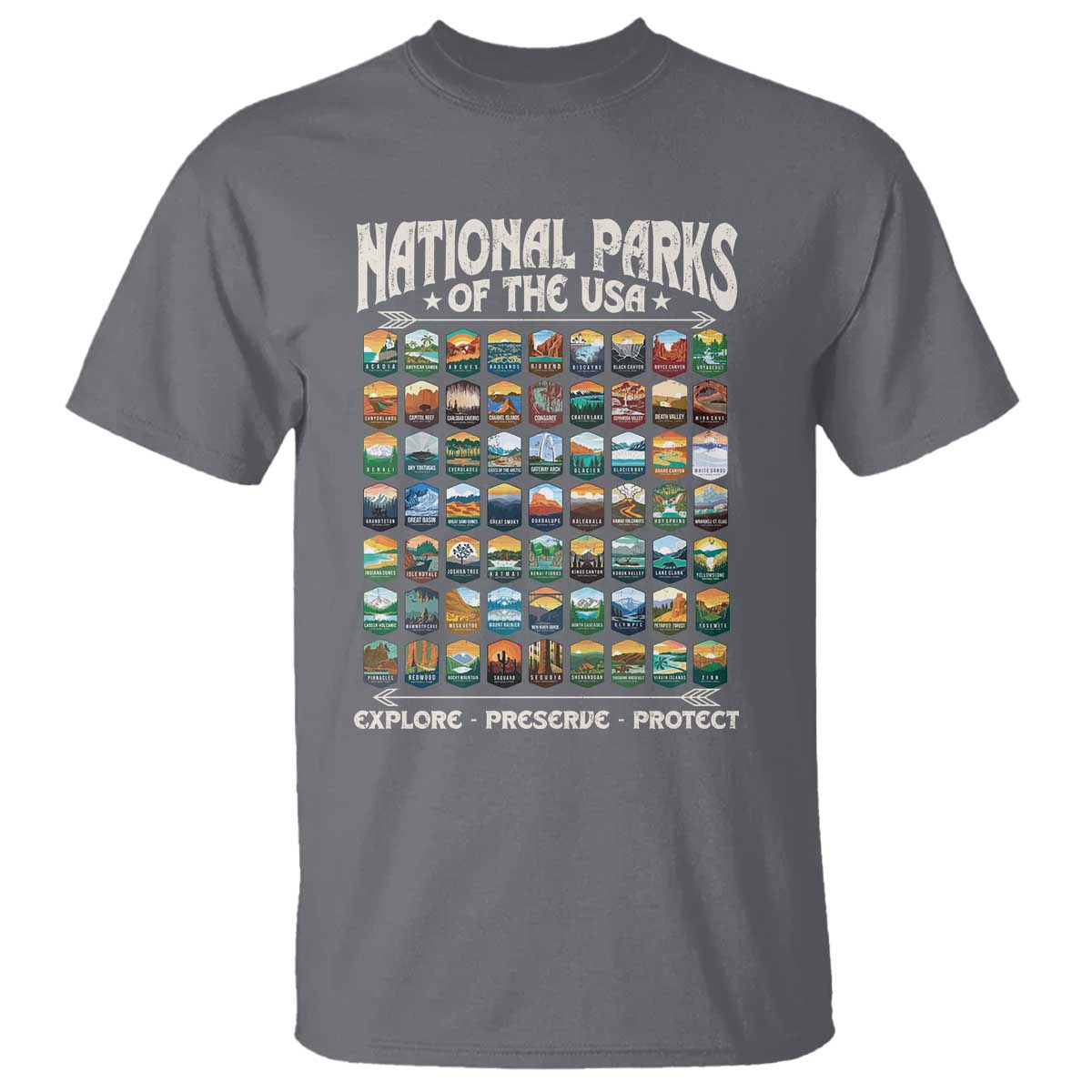 Protect Our National Parks T Shirt 63 Parks Over Profits Camping Hiking Sunrise Pine Tree