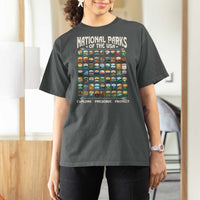 Protect Our National Parks T Shirt For Women 63 Parks Over Profits Camping Hiking Sunrise Pine Tree