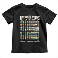Protect Our National Parks Toddler T Shirt 63 Parks Over Profits Camping Hiking Sunrise Pine Tree