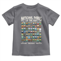 Protect Our National Parks Toddler T Shirt 63 Parks Over Profits Camping Hiking Sunrise Pine Tree