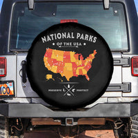 Protect Our National Parks Spare Tire Cover Of The Usa Map NPS