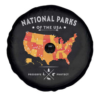Protect Our National Parks Spare Tire Cover Of The Usa Map NPS