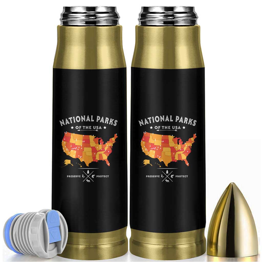 Protect Our National Parks Bullet Tumbler Of The Usa Map NPS