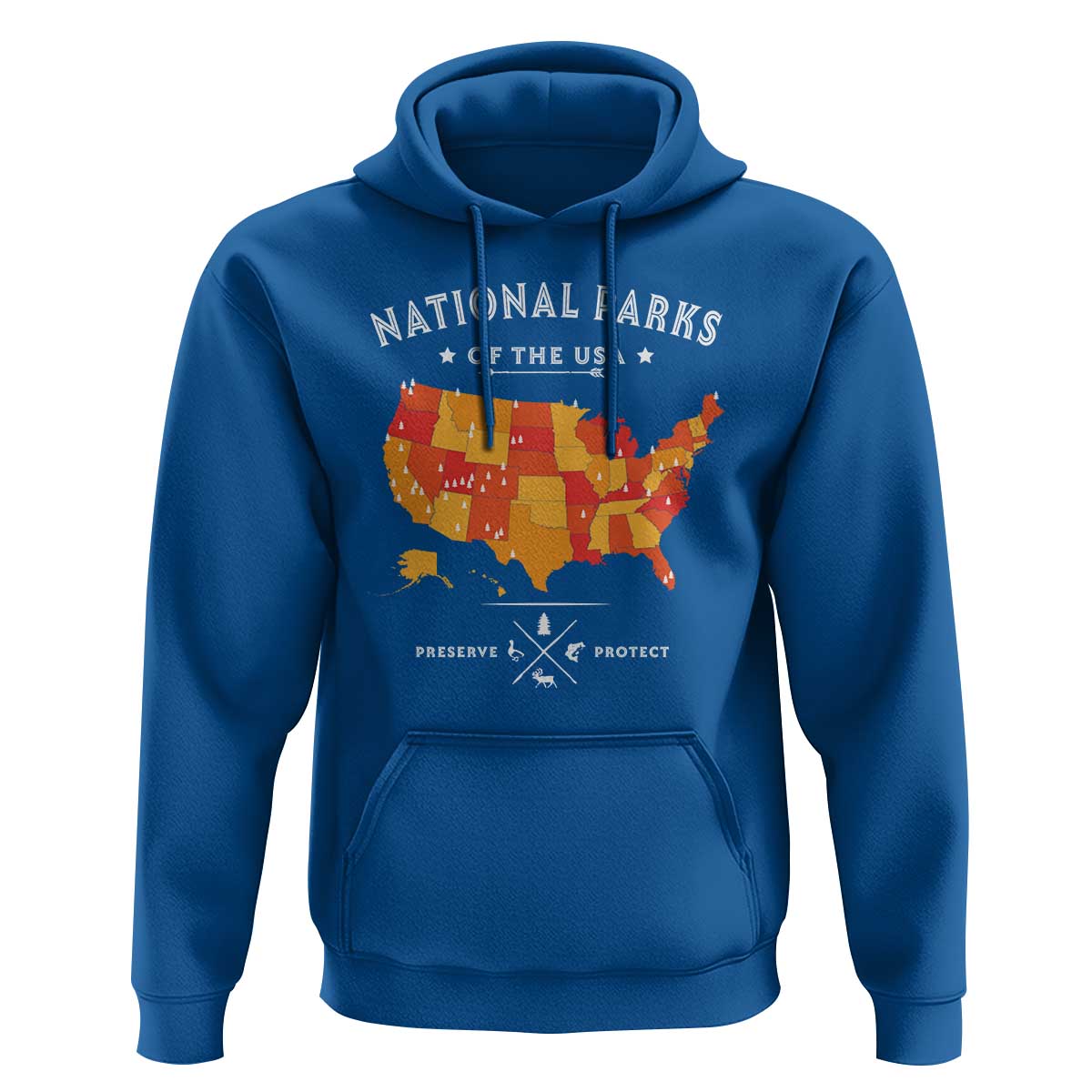 Protect Our National Parks Hoodie Of The Usa Map NPS