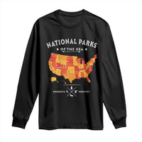 Protect Our National Parks Long Sleeve Shirt Of The Usa Map NPS