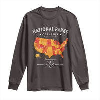 Protect Our National Parks Long Sleeve Shirt Of The Usa Map NPS