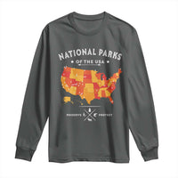 Protect Our National Parks Long Sleeve Shirt Of The Usa Map NPS