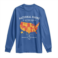 Protect Our National Parks Long Sleeve Shirt Of The Usa Map NPS