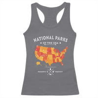 Protect Our National Parks Racerback Tank Top Of The Usa Map NPS