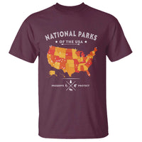Protect Our National Parks T Shirt Of The Usa Map NPS