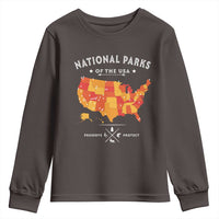 Protect Our National Parks Youth Sweatshirt Of The Usa Map NPS