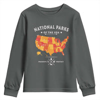 Protect Our National Parks Youth Sweatshirt Of The Usa Map NPS