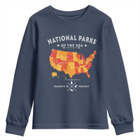 Protect Our National Parks Youth Sweatshirt Of The Usa Map NPS
