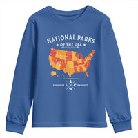 Protect Our National Parks Youth Sweatshirt Of The Usa Map NPS
