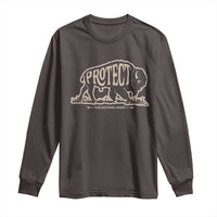 Protect Our National Parks Long Sleeve Shirt Bison Buffalo Vintage