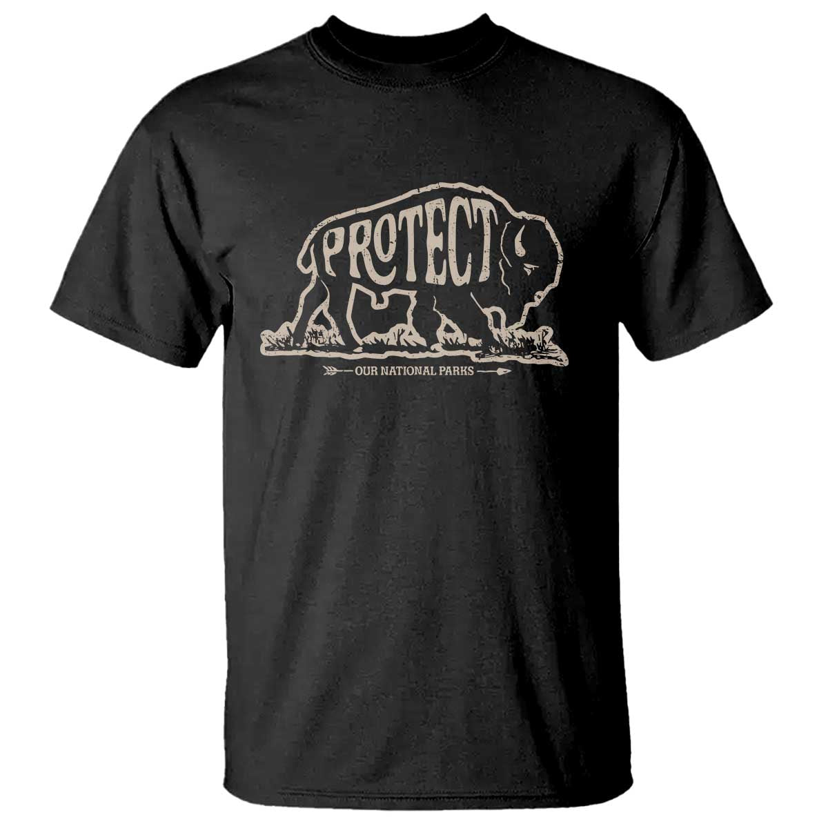 Protect Our National Parks T Shirt Bison Buffalo Vintage