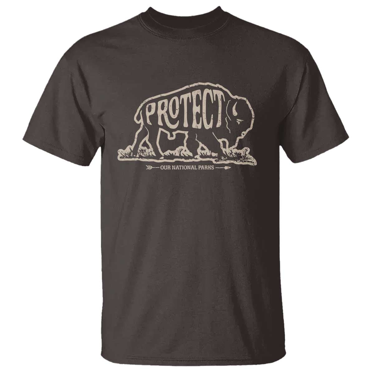Protect Our National Parks T Shirt Bison Buffalo Vintage
