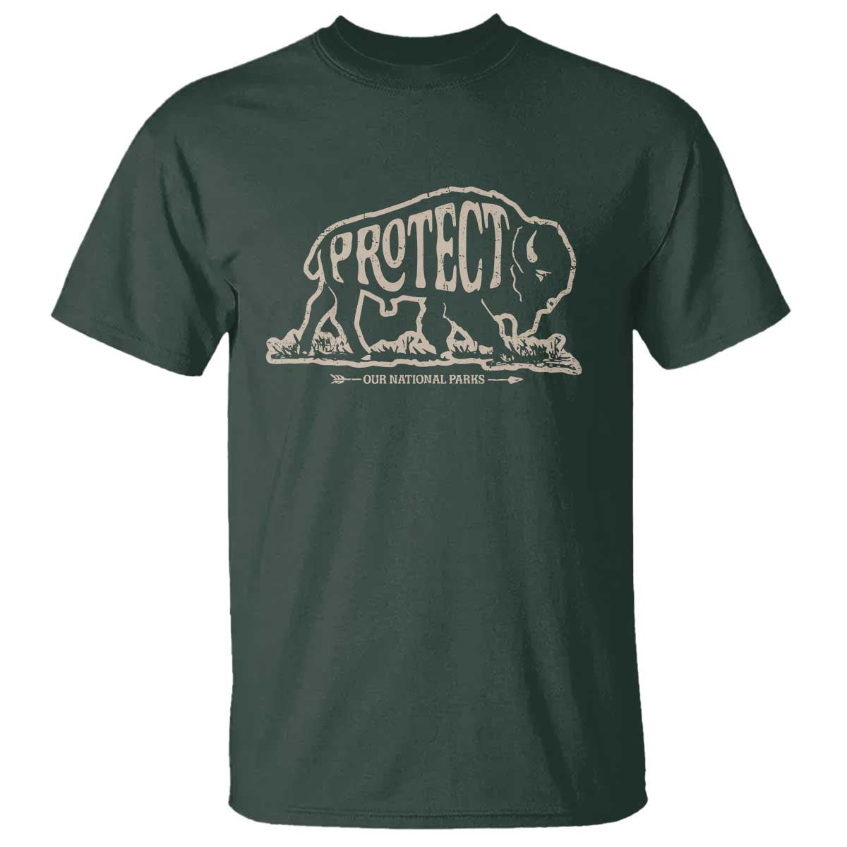 Protect Our National Parks T Shirt Bison Buffalo Vintage