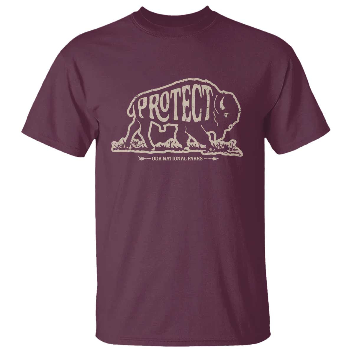 Protect Our National Parks T Shirt Bison Buffalo Vintage