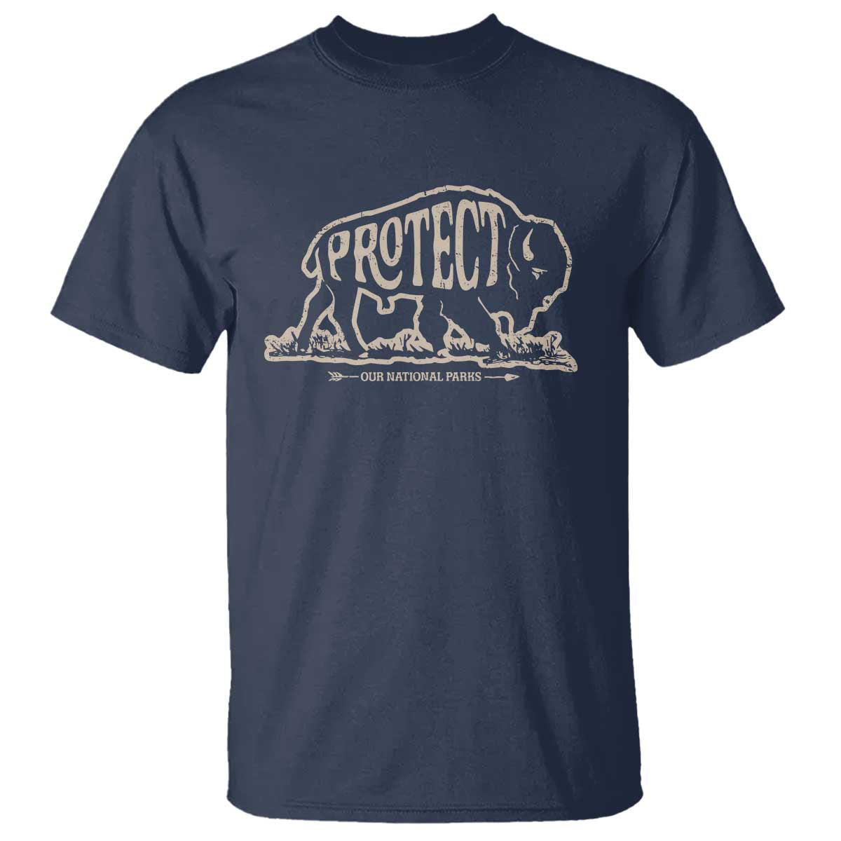 Protect Our National Parks T Shirt Bison Buffalo Vintage