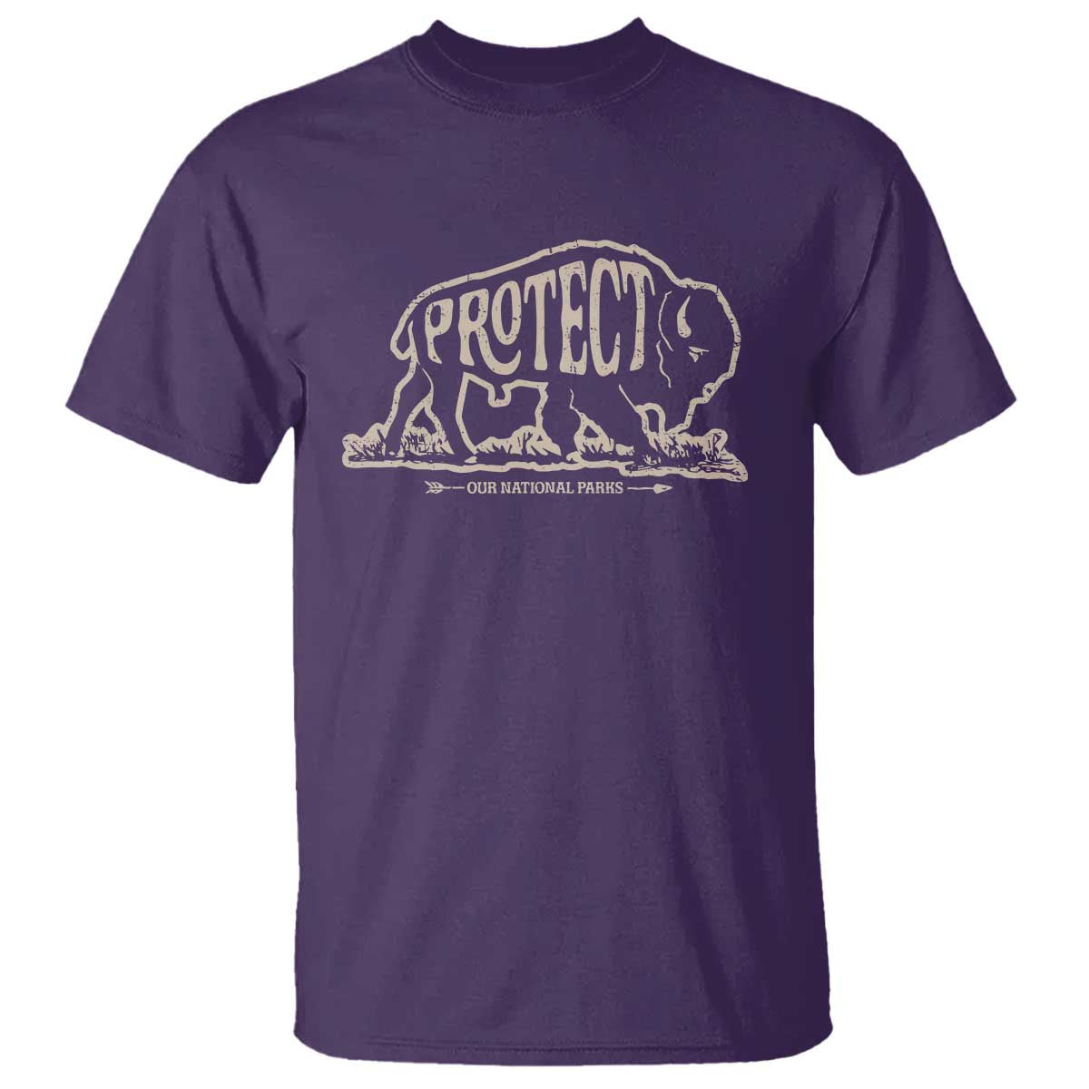 Protect Our National Parks T Shirt Bison Buffalo Vintage