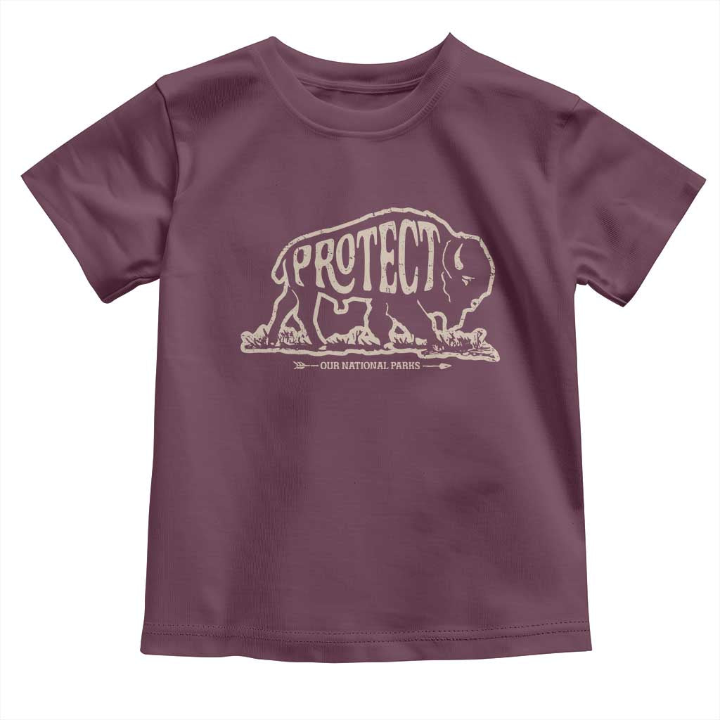 Protect Our National Parks Toddler T Shirt Bison Buffalo Vintage