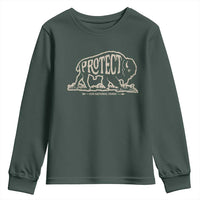 Protect Our National Parks Youth Sweatshirt Bison Buffalo Vintage