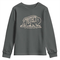 Protect Our National Parks Youth Sweatshirt Bison Buffalo Vintage
