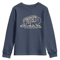 Protect Our National Parks Youth Sweatshirt Bison Buffalo Vintage