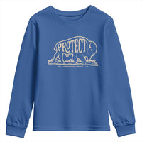Protect Our National Parks Youth Sweatshirt Bison Buffalo Vintage