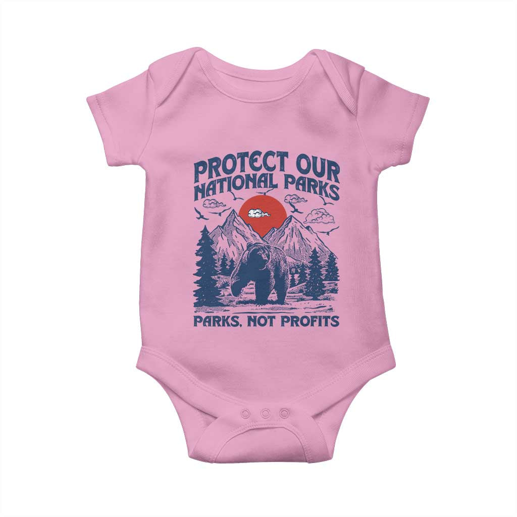 Protect Our National Parks Baby Onesie Parks Not Profits Wildlife Forestcore