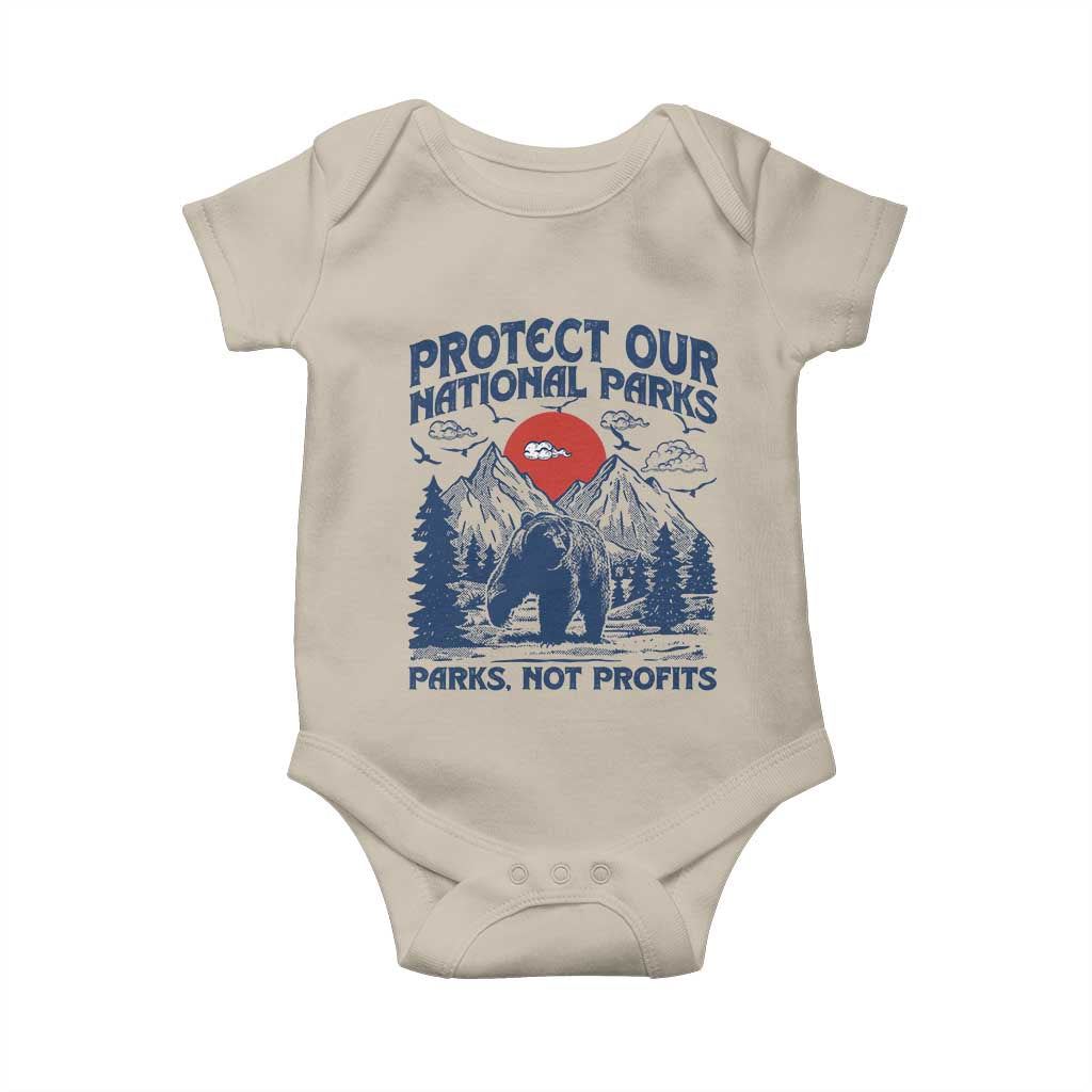 Protect Our National Parks Baby Onesie Parks Not Profits Wildlife Forestcore