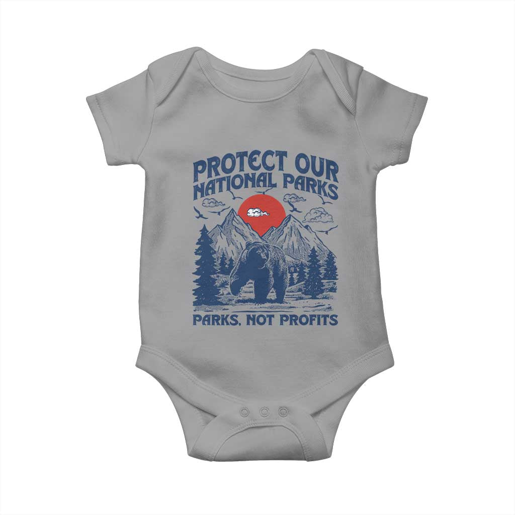 Protect Our National Parks Baby Onesie Parks Not Profits Wildlife Forestcore