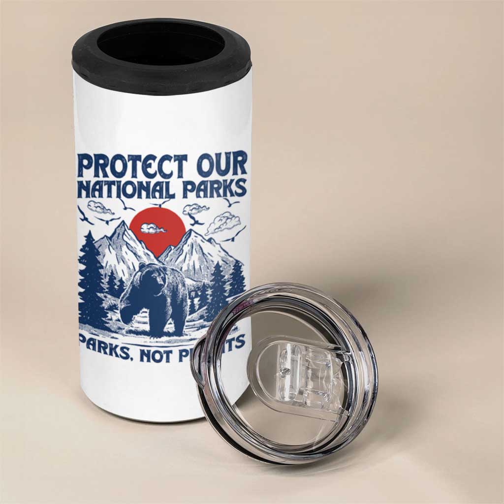 Protect Our National Parks 4 in 1 Can Cooler Tumbler Parks Not Profits Wildlife Forestcore