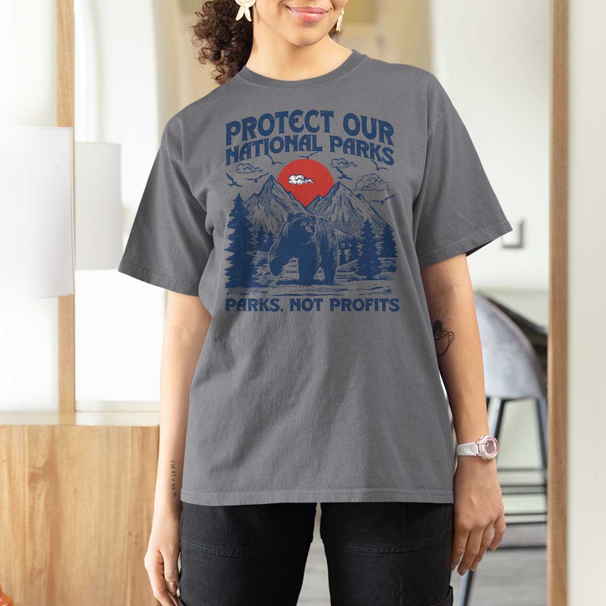 Protect Our National Parks T Shirt For Women Parks Not Profits Wildlife Forestcore