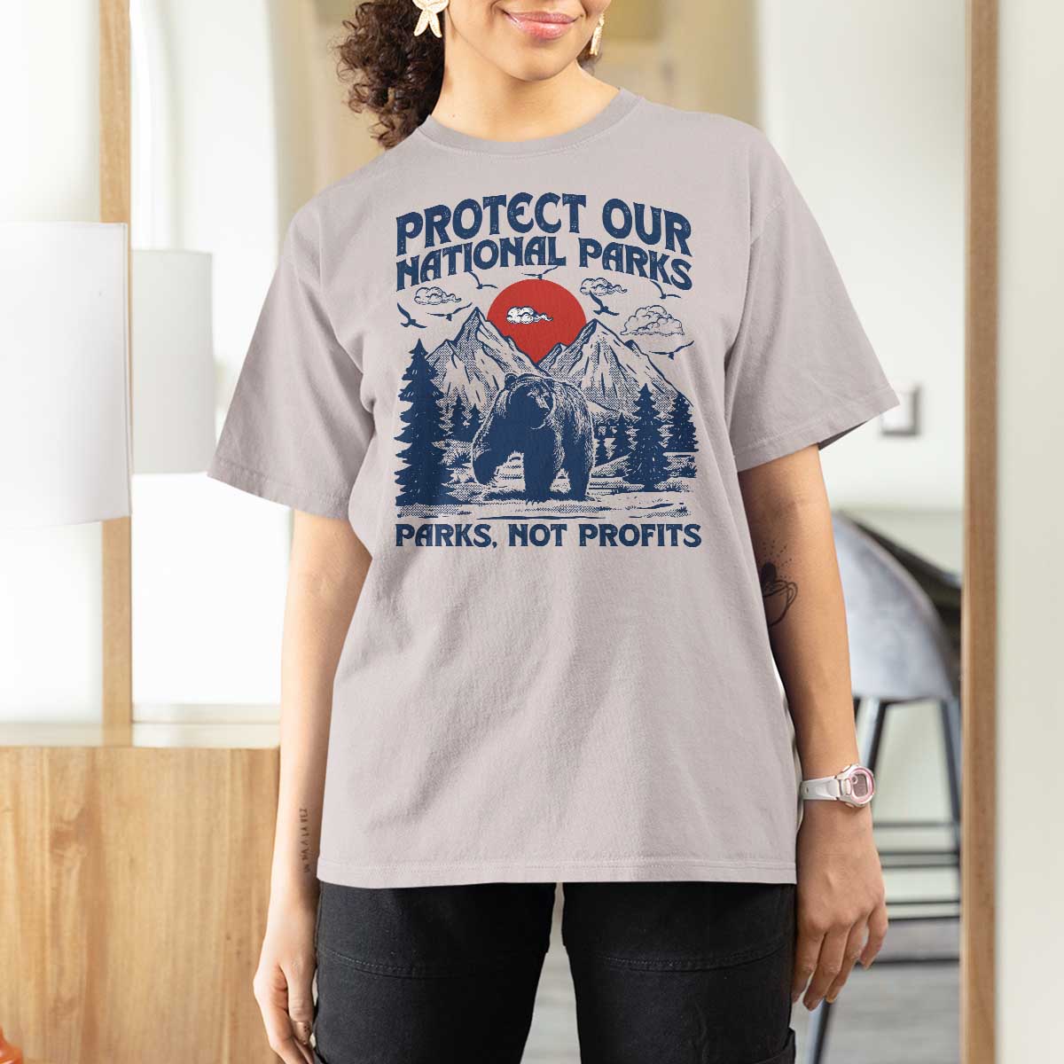 Protect Our National Parks T Shirt For Women Parks Not Profits Wildlife Forestcore