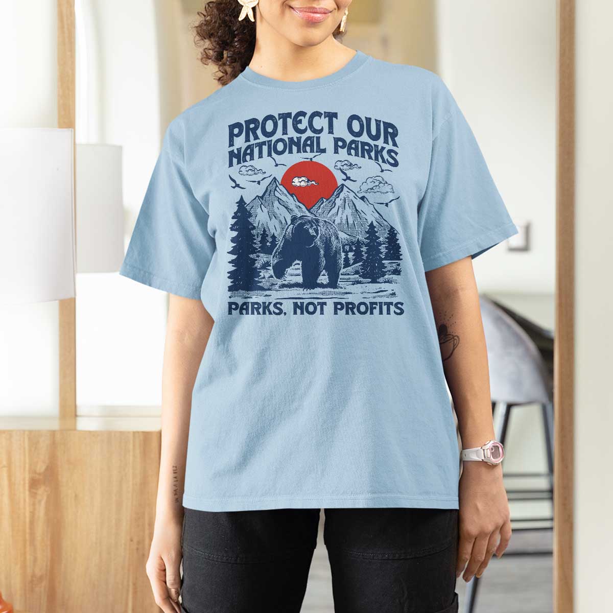 Protect Our National Parks T Shirt For Women Parks Not Profits Wildlife Forestcore
