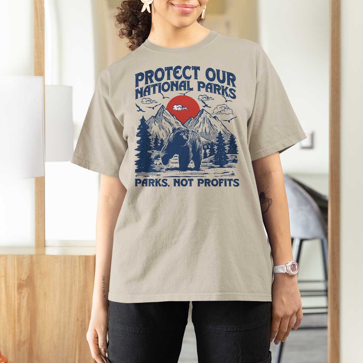 Protect Our National Parks T Shirt For Women Parks Not Profits Wildlife Forestcore