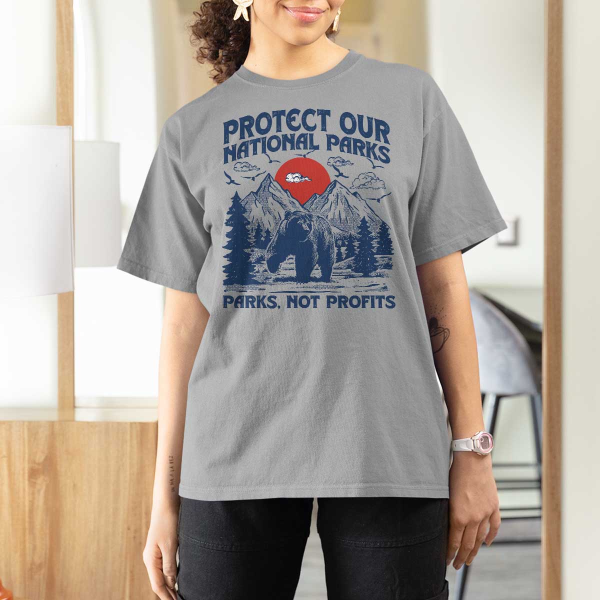 Protect Our National Parks T Shirt For Women Parks Not Profits Wildlife Forestcore