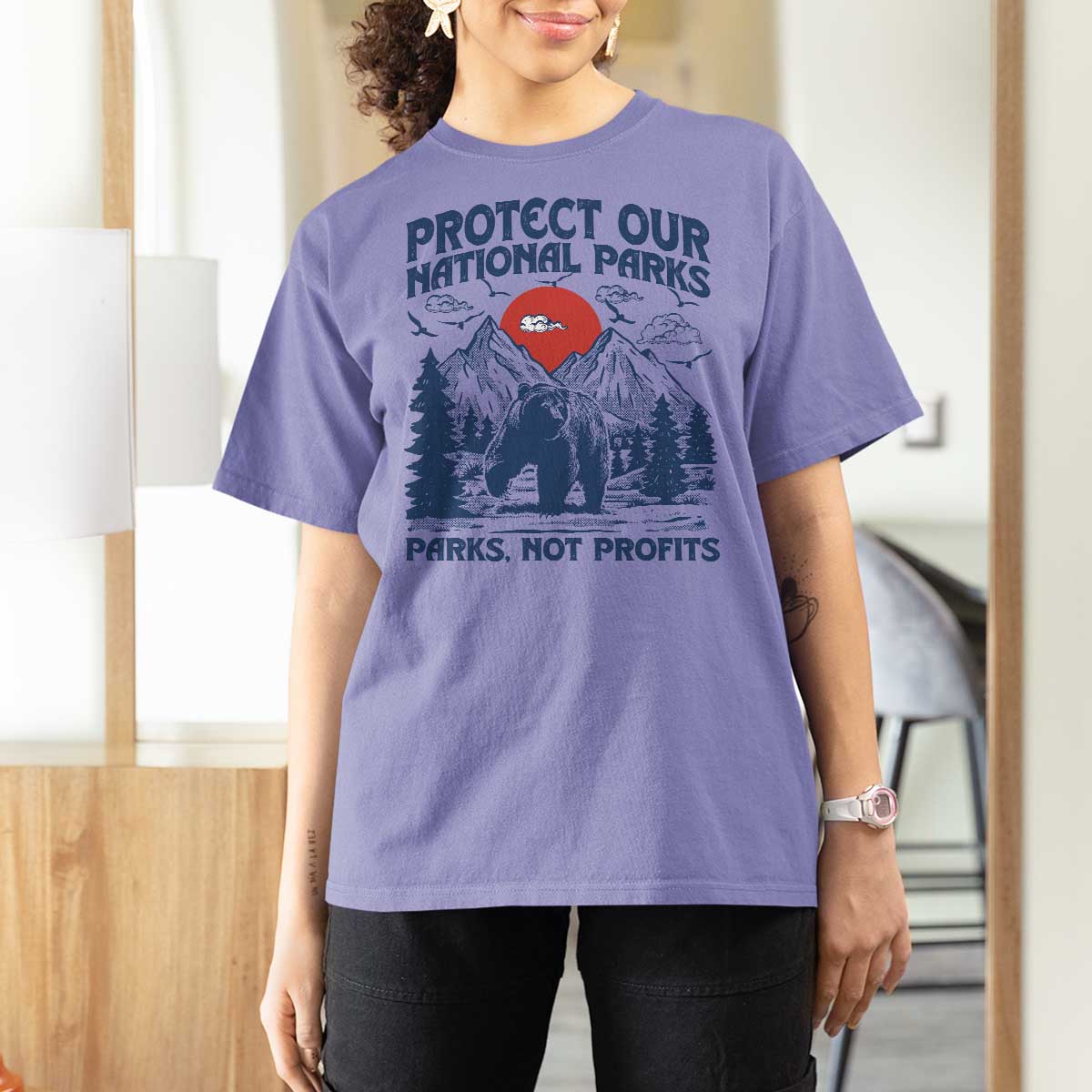 Protect Our National Parks T Shirt For Women Parks Not Profits Wildlife Forestcore