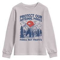 Protect Our National Parks Youth Sweatshirt Parks Not Profits Wildlife Forestcore