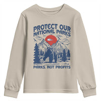 Protect Our National Parks Youth Sweatshirt Parks Not Profits Wildlife Forestcore