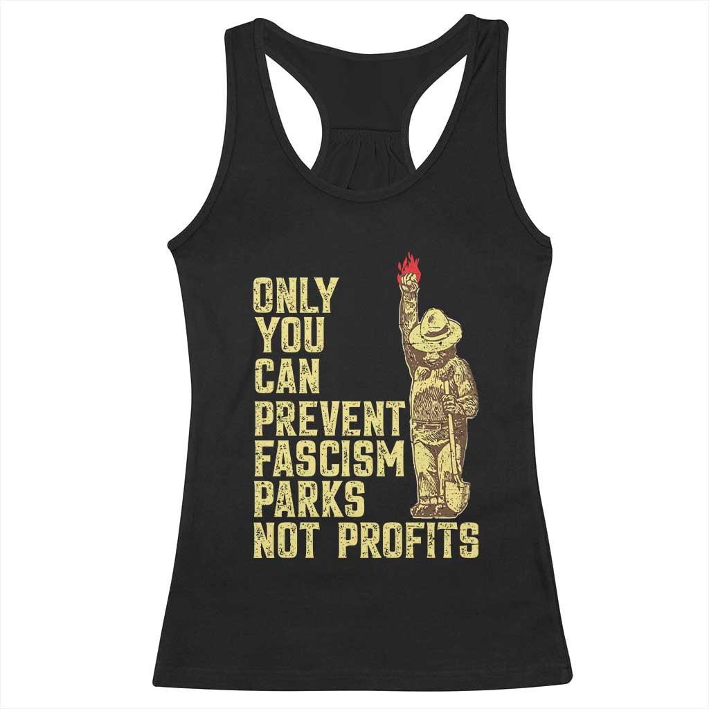 Protect Our National Parks Racerback Tank Top Bear Progressive Funny Gift