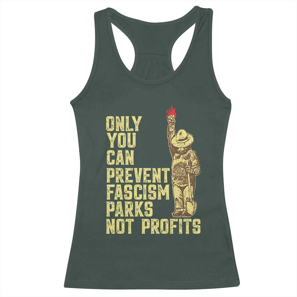 Protect Our National Parks Racerback Tank Top Bear Progressive Funny Gift