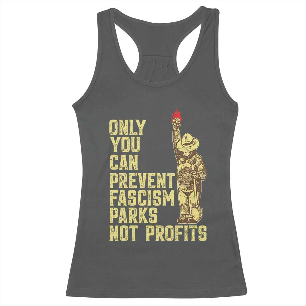 Protect Our National Parks Racerback Tank Top Bear Progressive Funny Gift